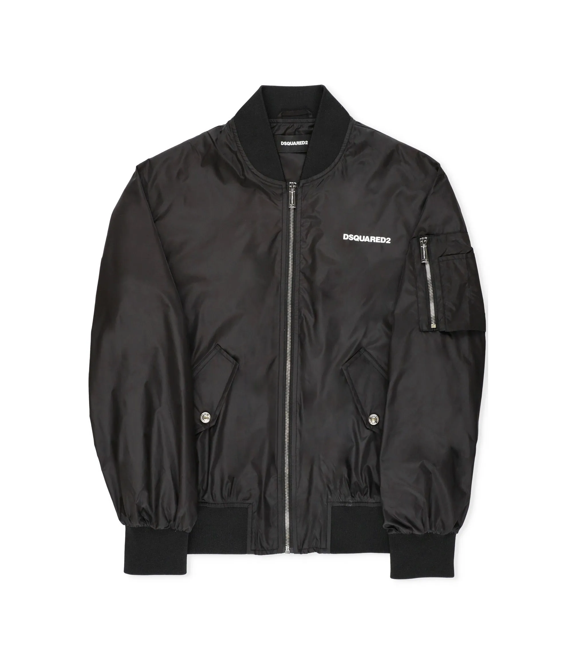 Dsquared2 Kids Logo Printed Zipped Jacket