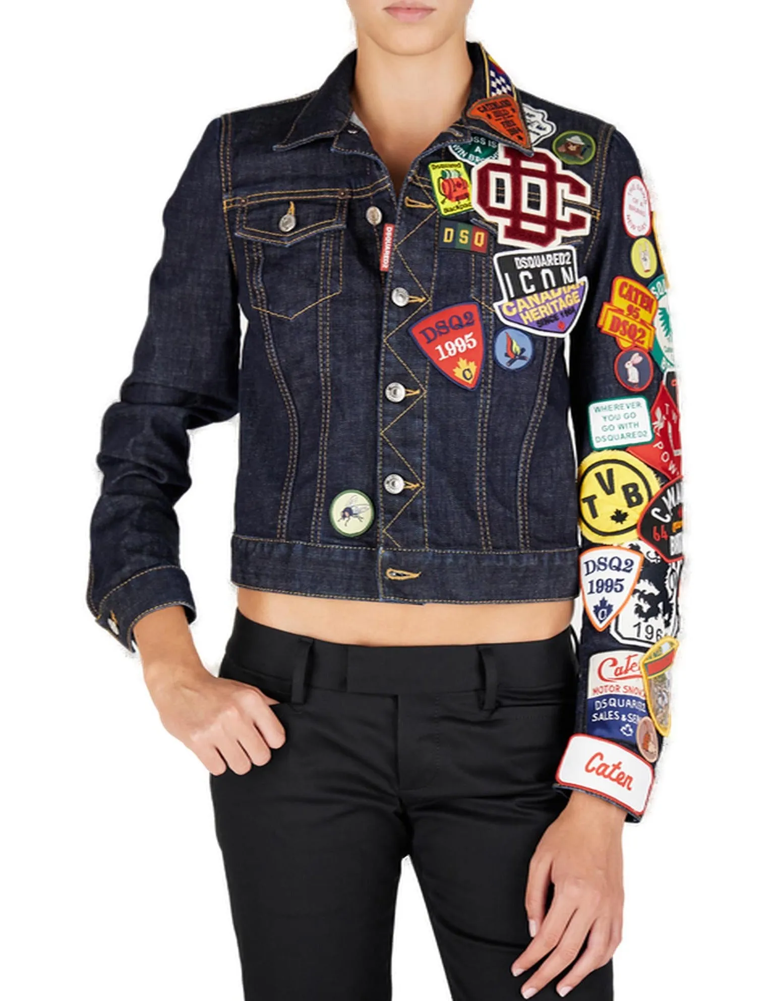 Dsquared2 Logo-Patch Long Sleeved Jacket