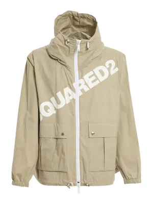 Dsquared2 Logo Printed Zipped Jacket