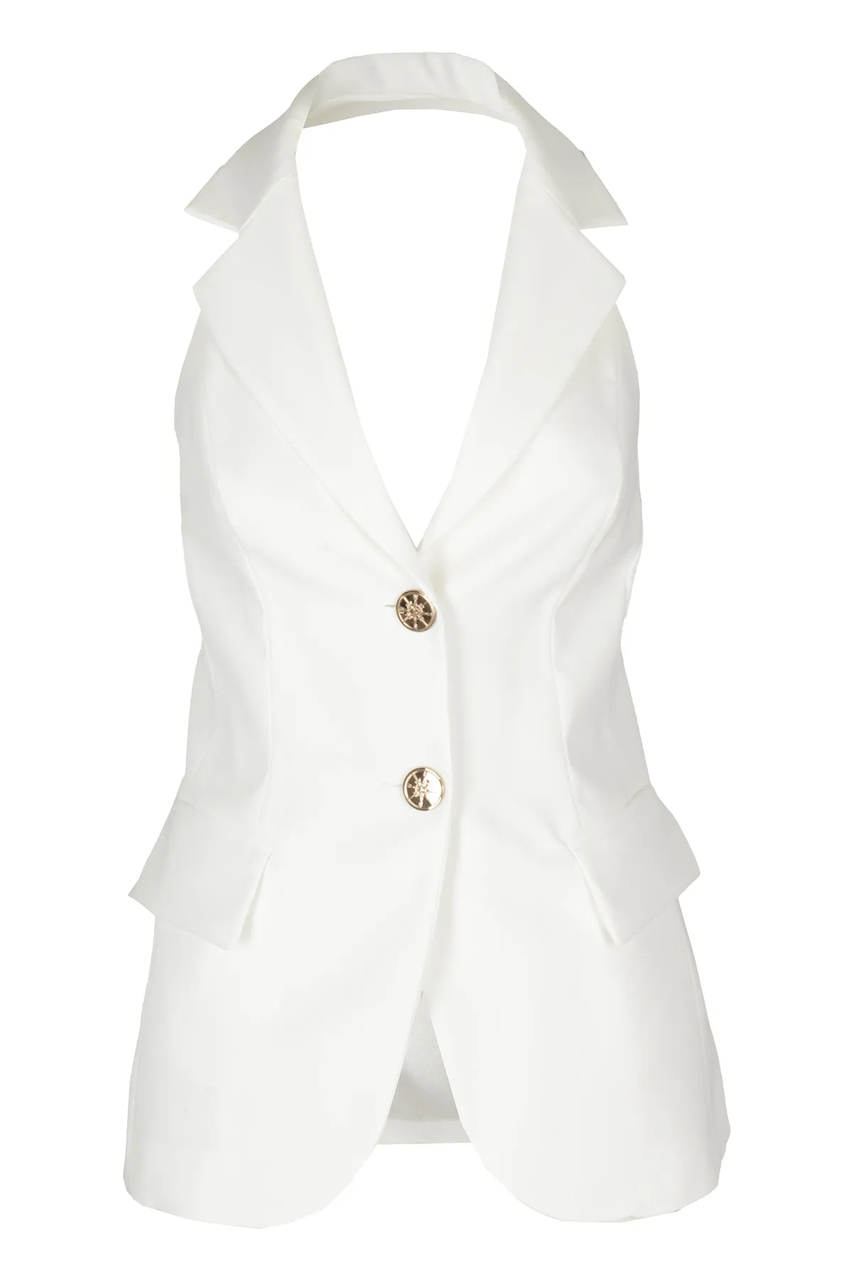 Elisabetta Franchi Halter-Neck Buttoned Waistcoat