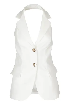 Elisabetta Franchi Halter-Neck Buttoned Waistcoat