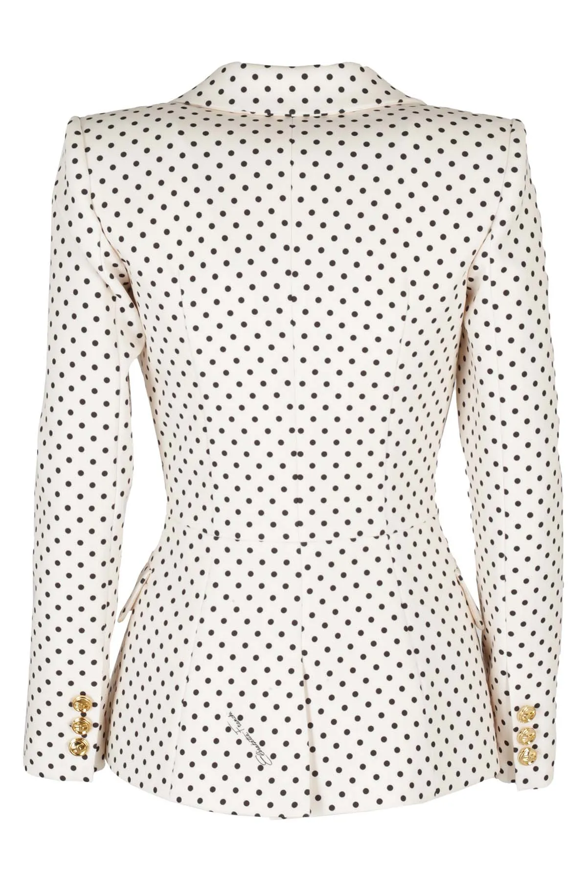 Elisabetta Franchi Polka Dotted Double Breasted Blazer