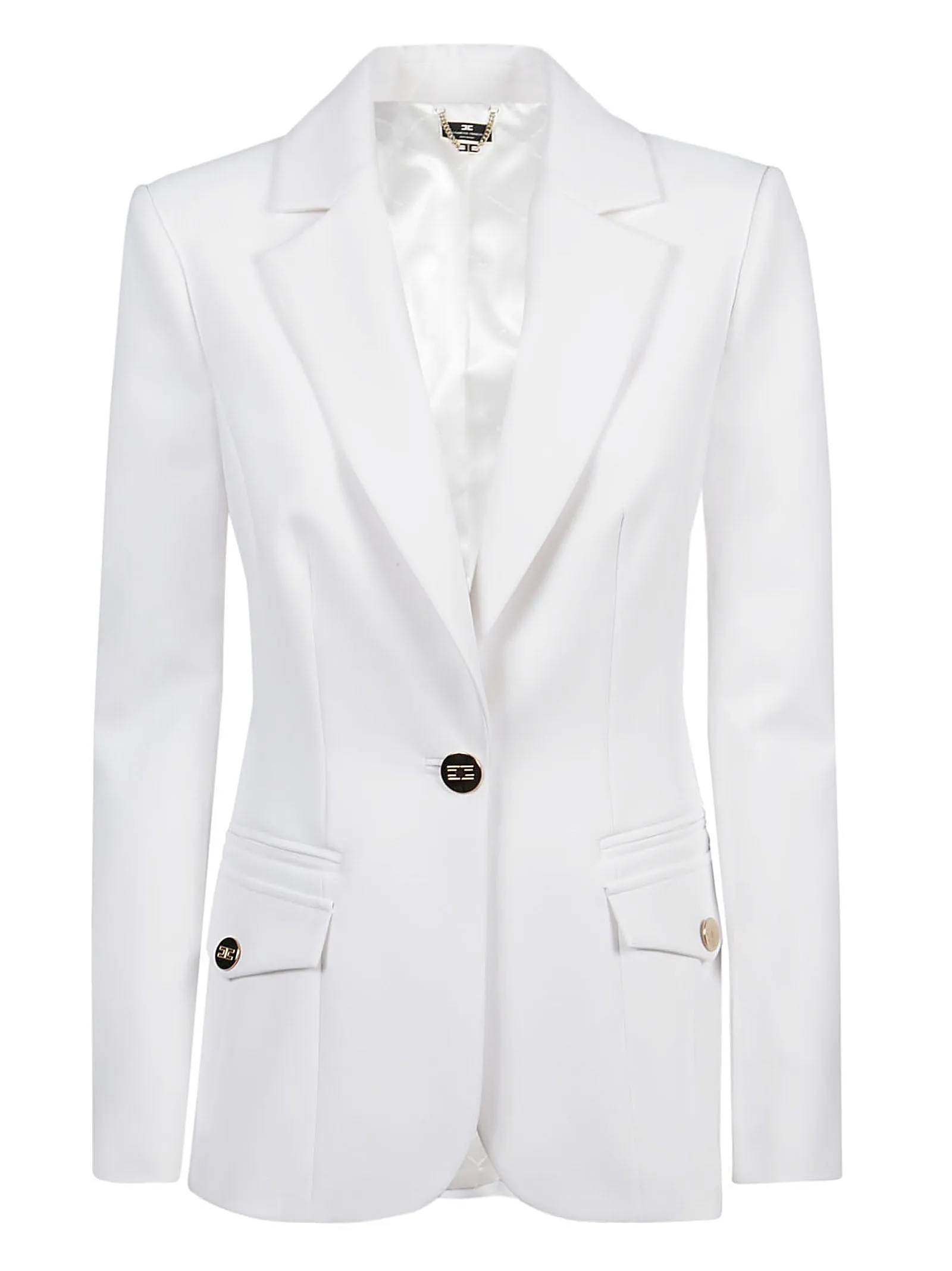Elisabetta Franchi Single-Breasted Long-Sleeved Blazer