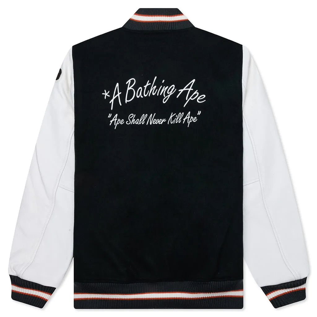 Embroidery Varsity Jacket - Green