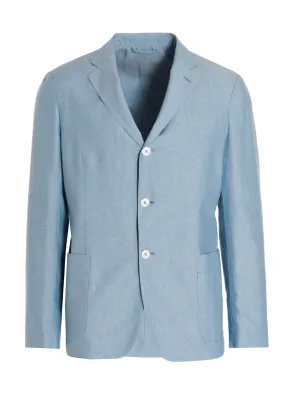 Ermenegildo Zegna Single-Breasted Long-Sleeved Blazer