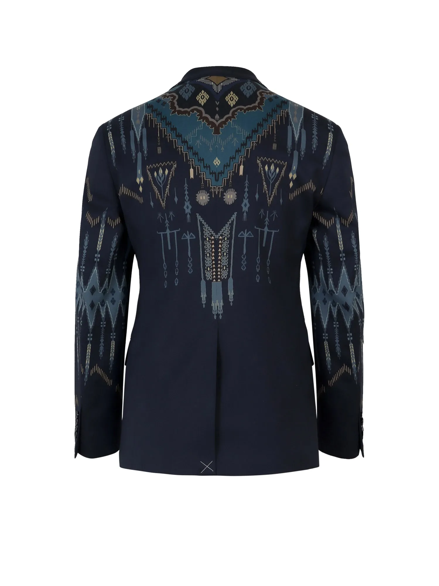 Etro Allover Graphic Print Single-Breasted Blazer