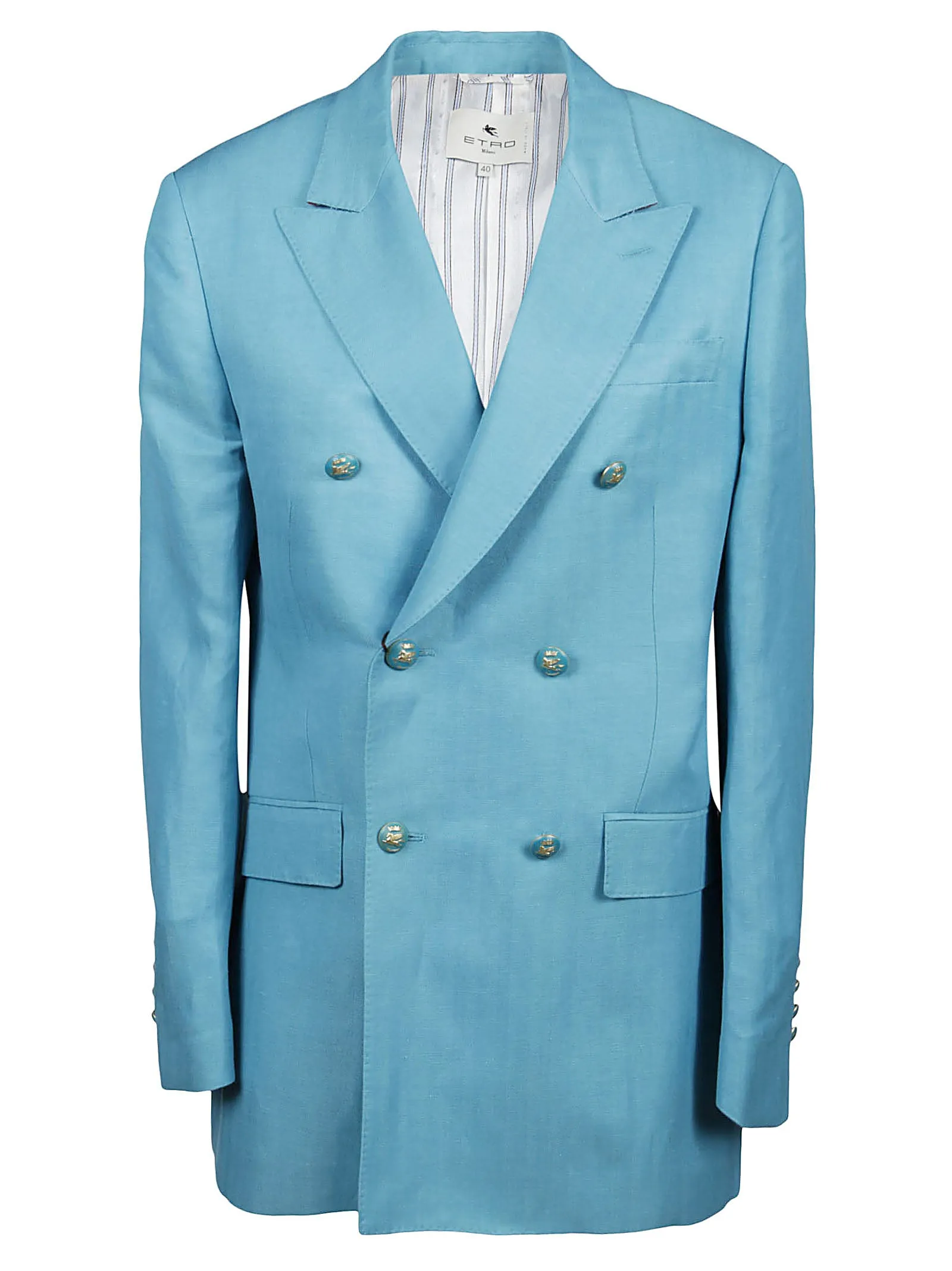 Etro Double-Breasted Long-Sleeved Blazer