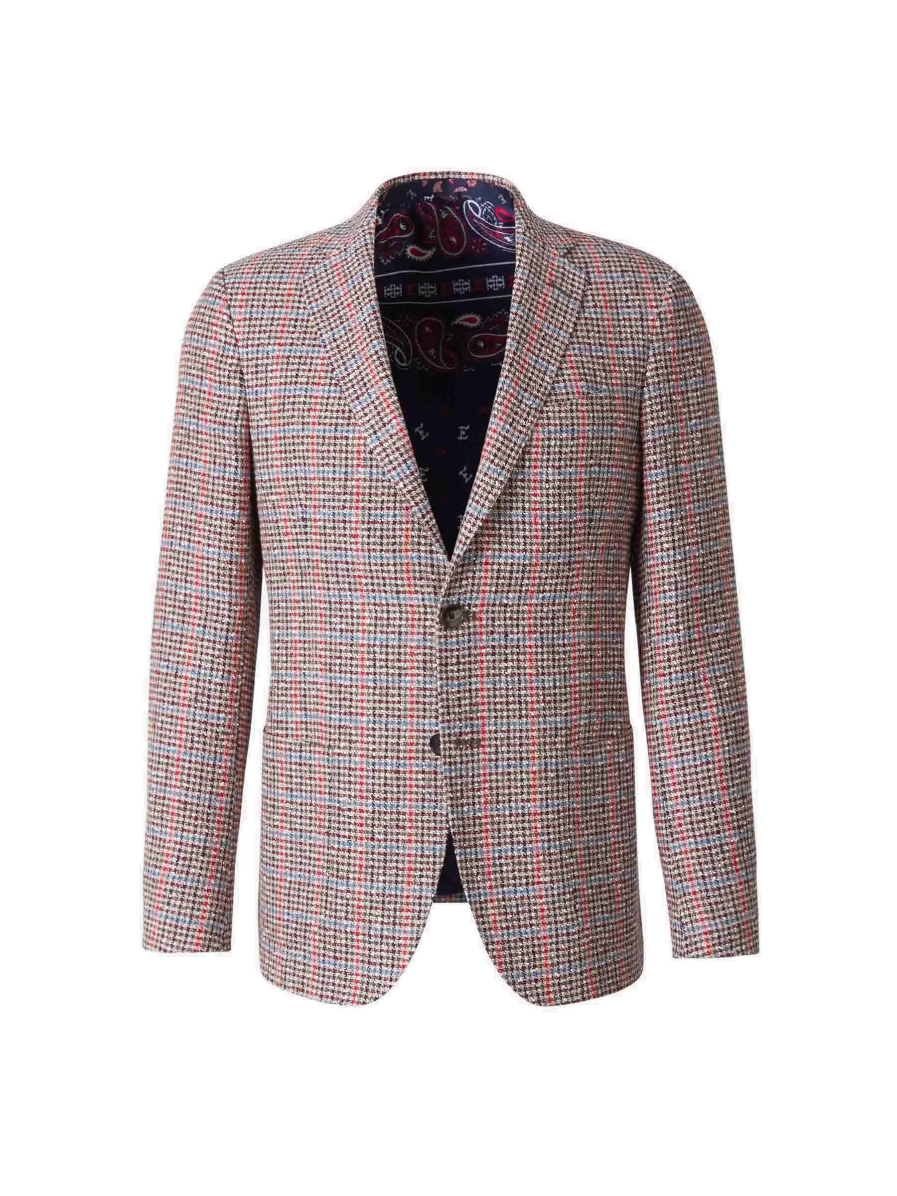 Etro Houndstooth Long-Sleeved Blazer