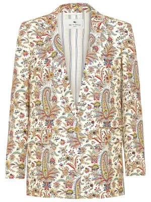 Etro Paisley Printed Long-Sleeved Blazer