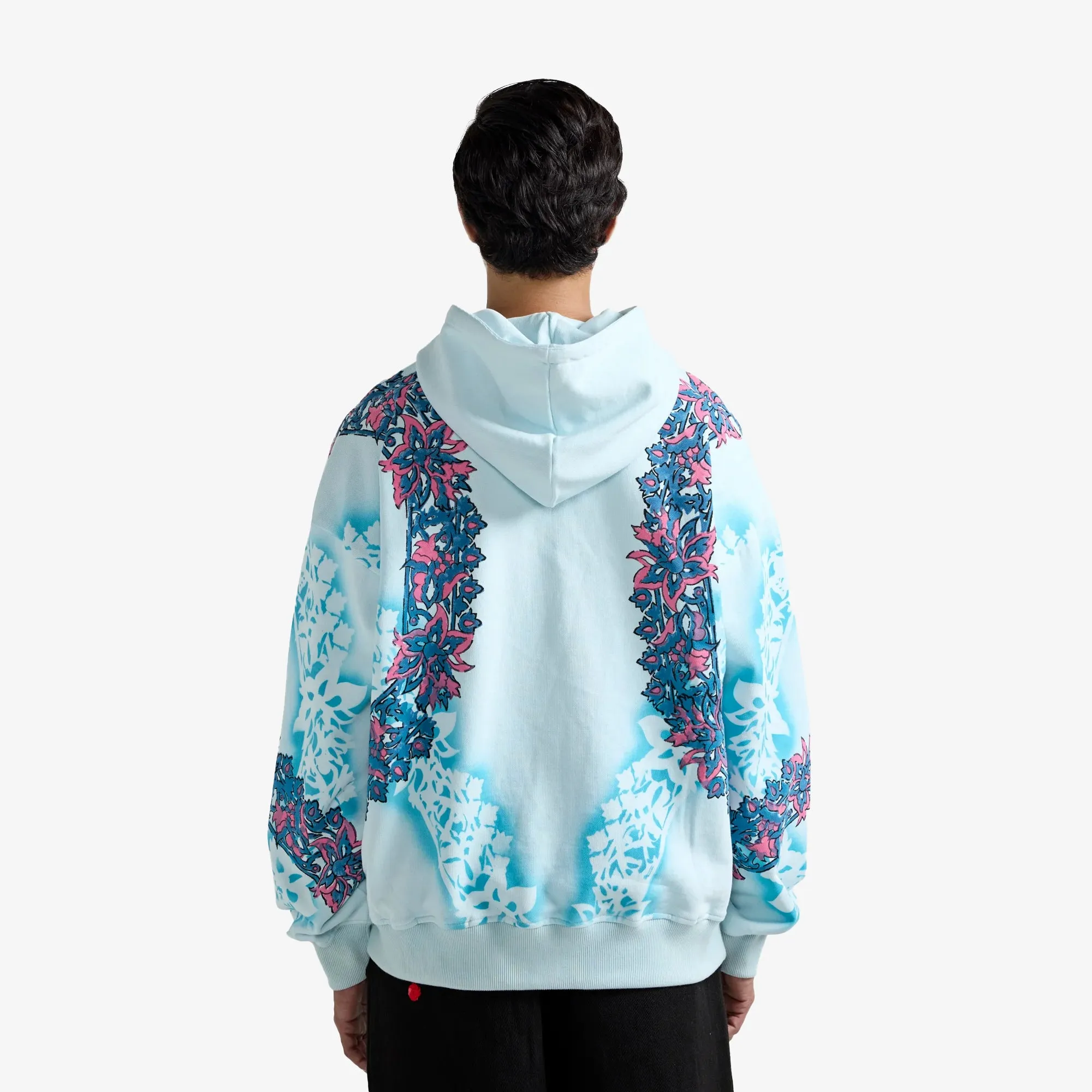 F A R A K | REMINISCENCE HANDMADE HOODIE { PASTEL BLUE