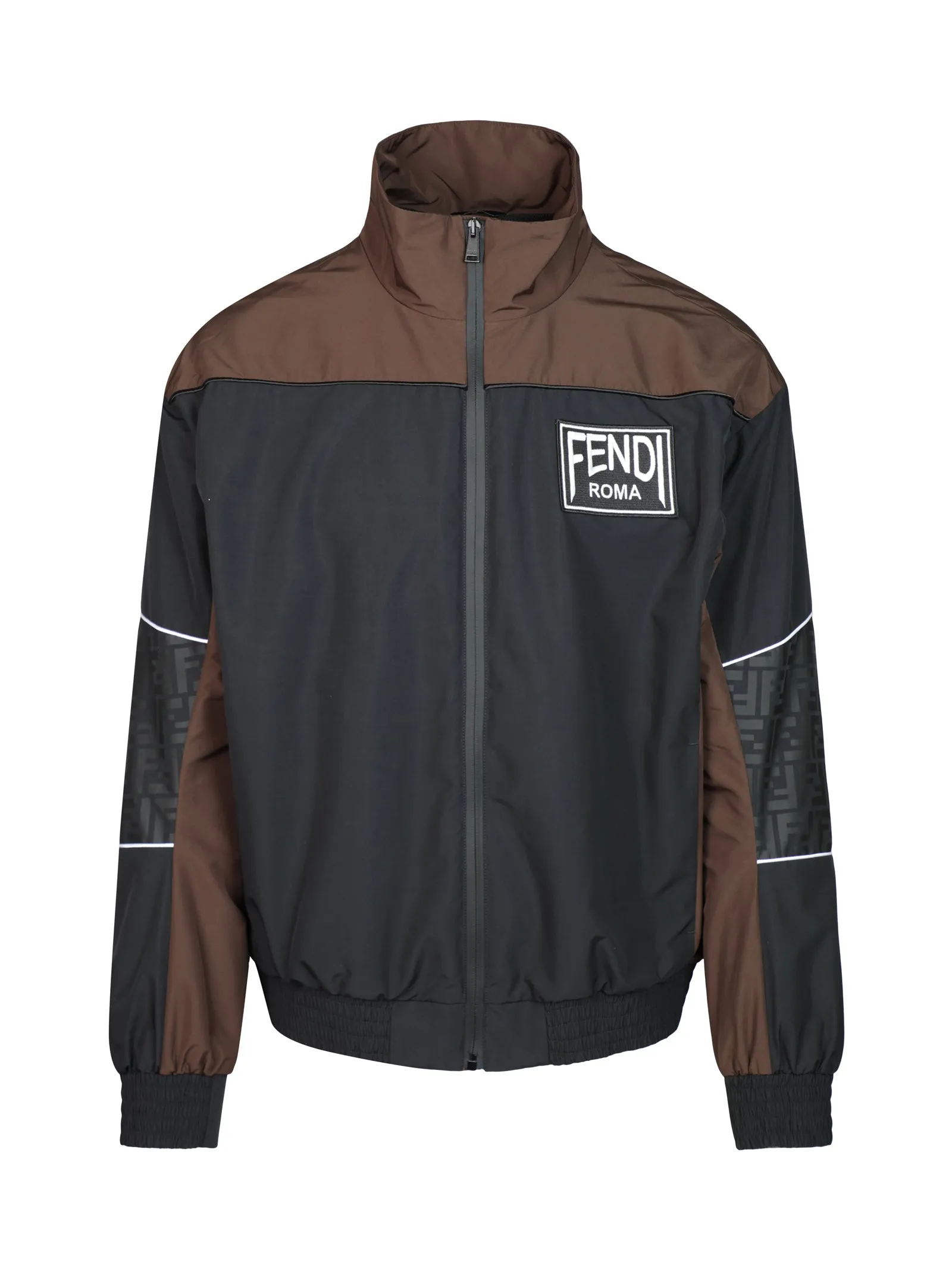 Fendi Logo Patch Zipped Jacket