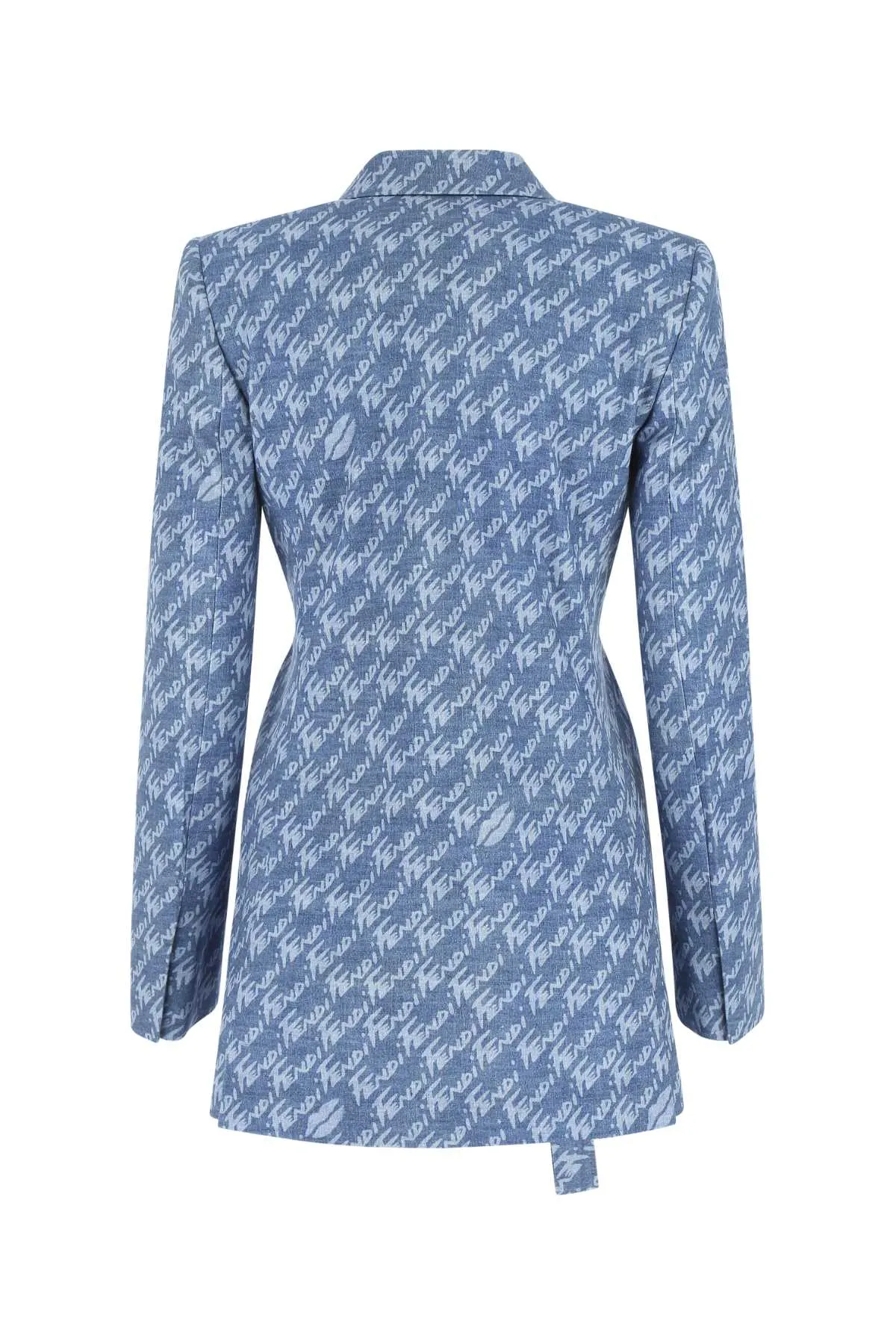 Fendi Monogram Print Belted Blazer