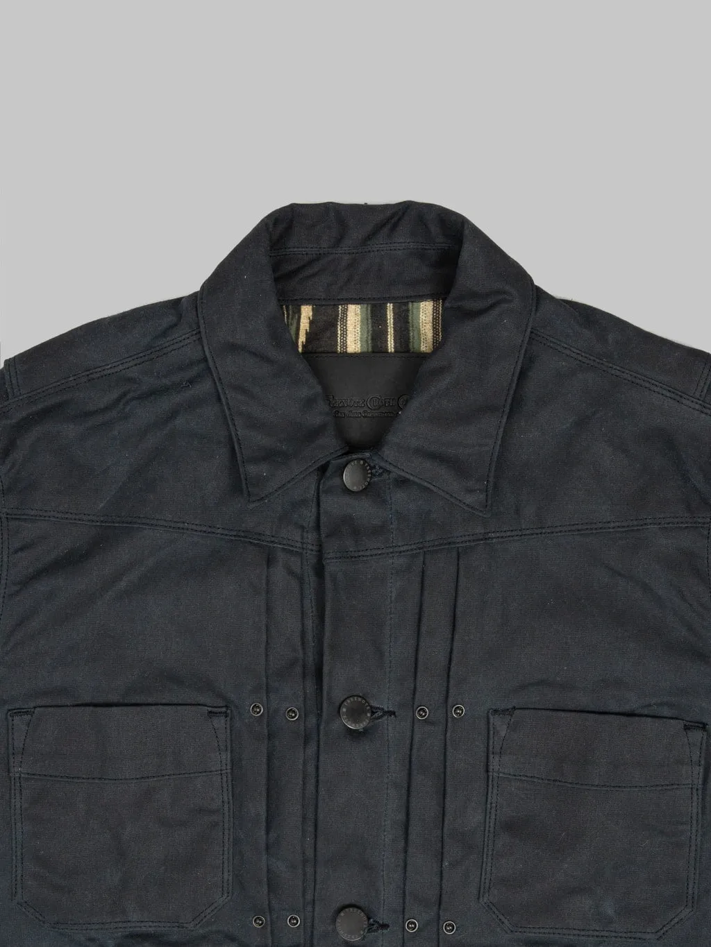 Freenote Cloth Riders Jacket Waxed Canvas Black