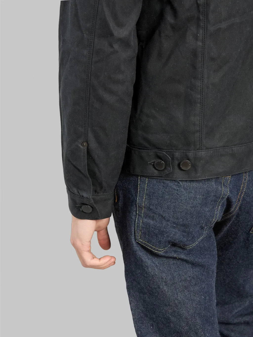 Freenote Cloth Riders Jacket Waxed Canvas Black