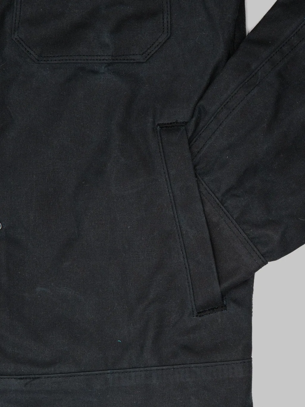 Freenote Cloth Riders Jacket Waxed Canvas Black