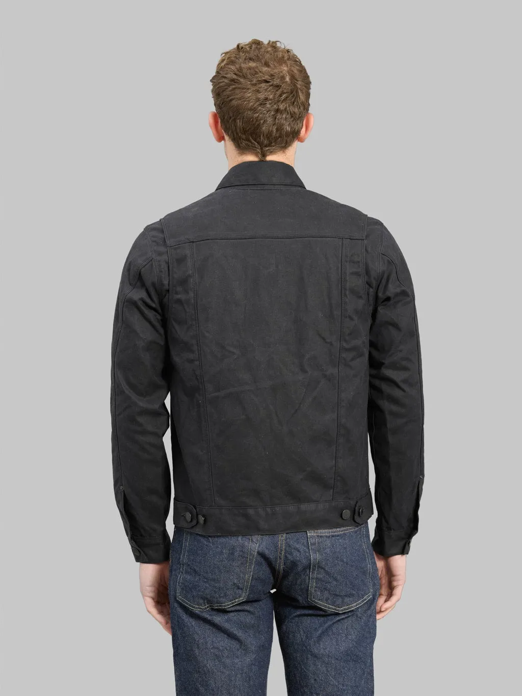 Freenote Cloth Riders Jacket Waxed Canvas Black