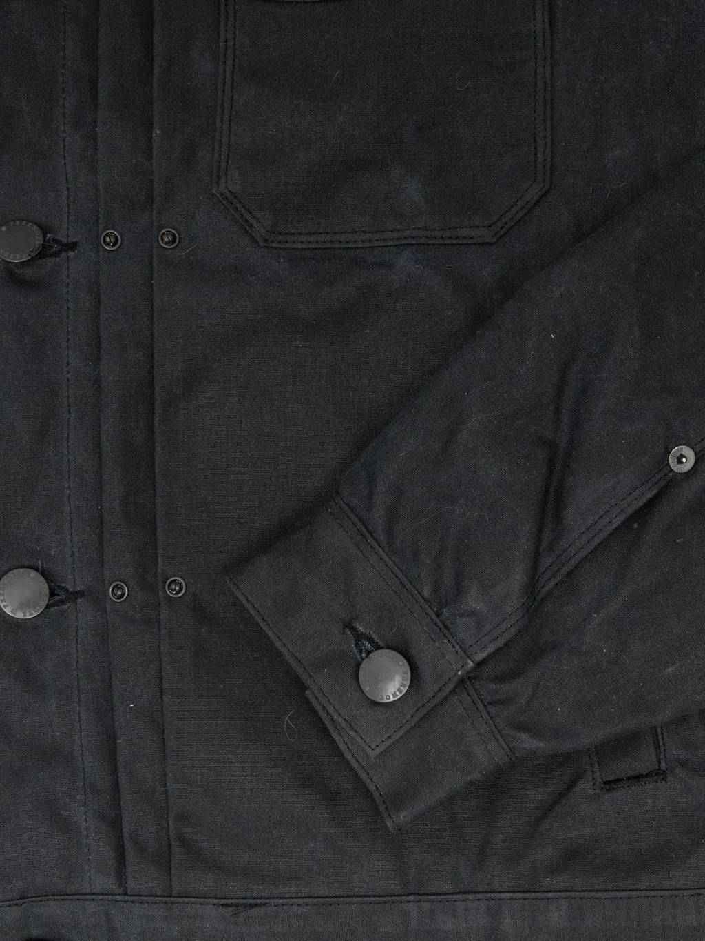 Freenote Cloth Riders Jacket Waxed Canvas Black