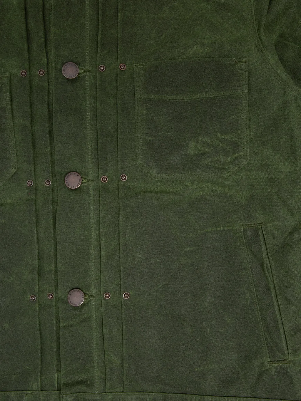 Freenote Cloth Riders Jacket Waxed Canvas Olive