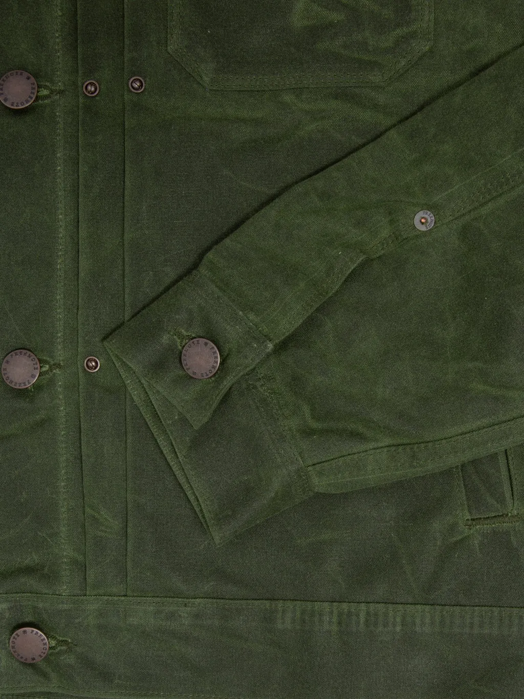 Freenote Cloth Riders Jacket Waxed Canvas Olive