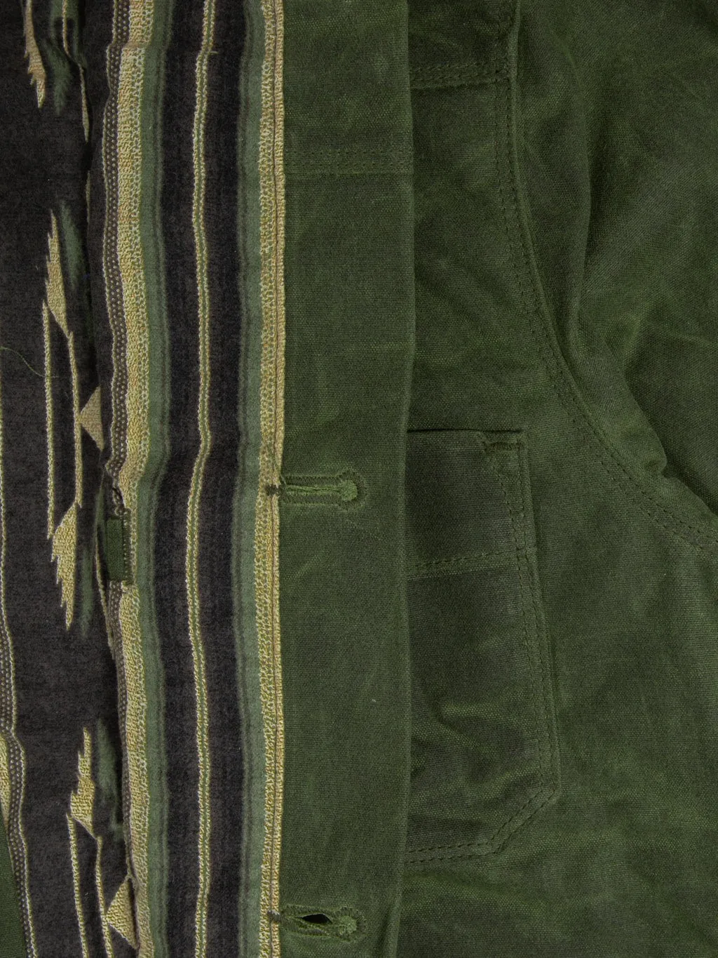 Freenote Cloth Riders Jacket Waxed Canvas Olive