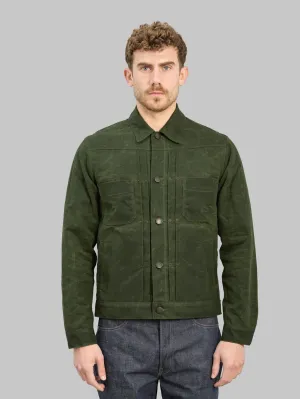 Freenote Cloth Riders Jacket Waxed Canvas Olive