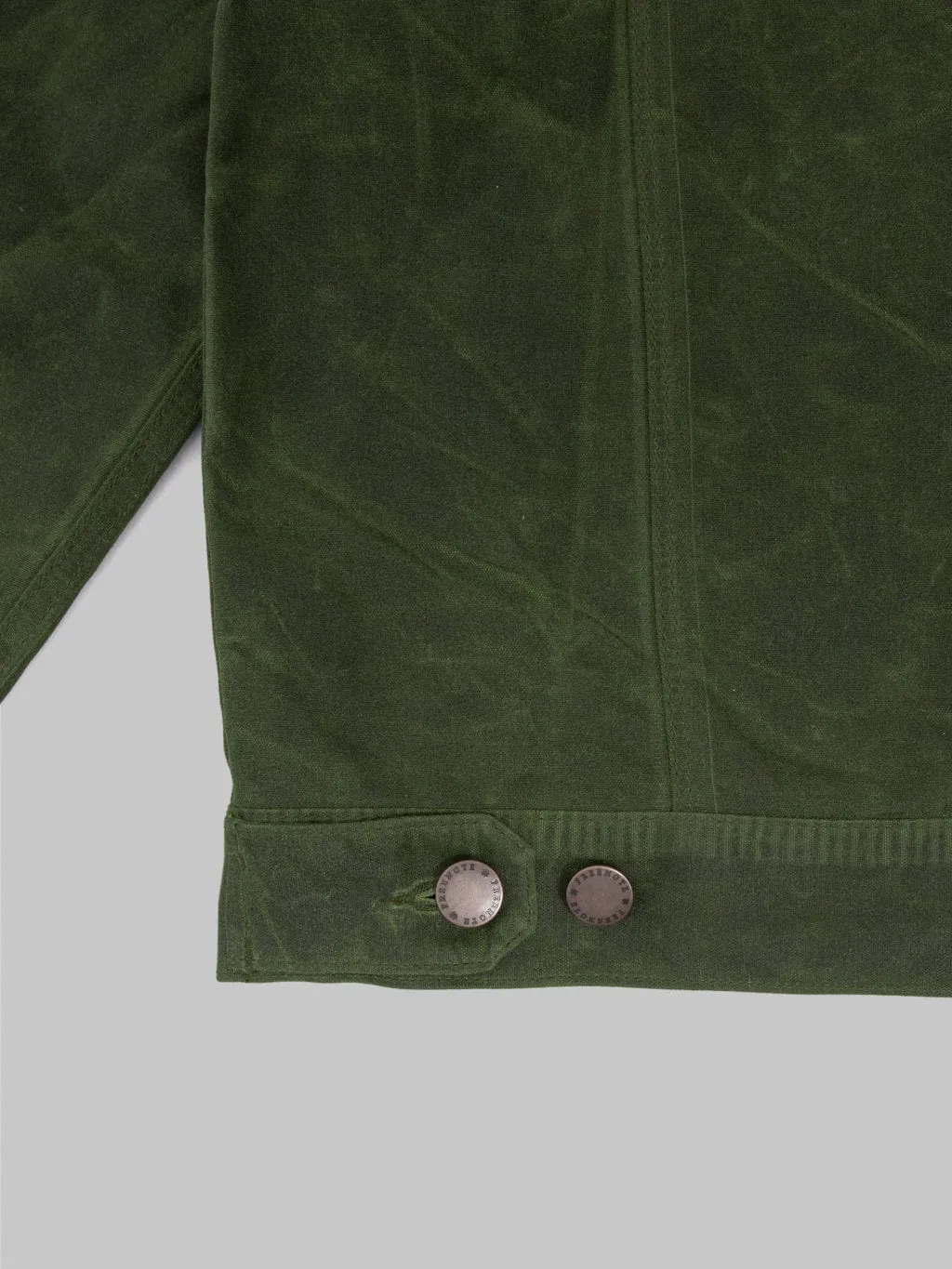 Freenote Cloth Riders Jacket Waxed Canvas Olive