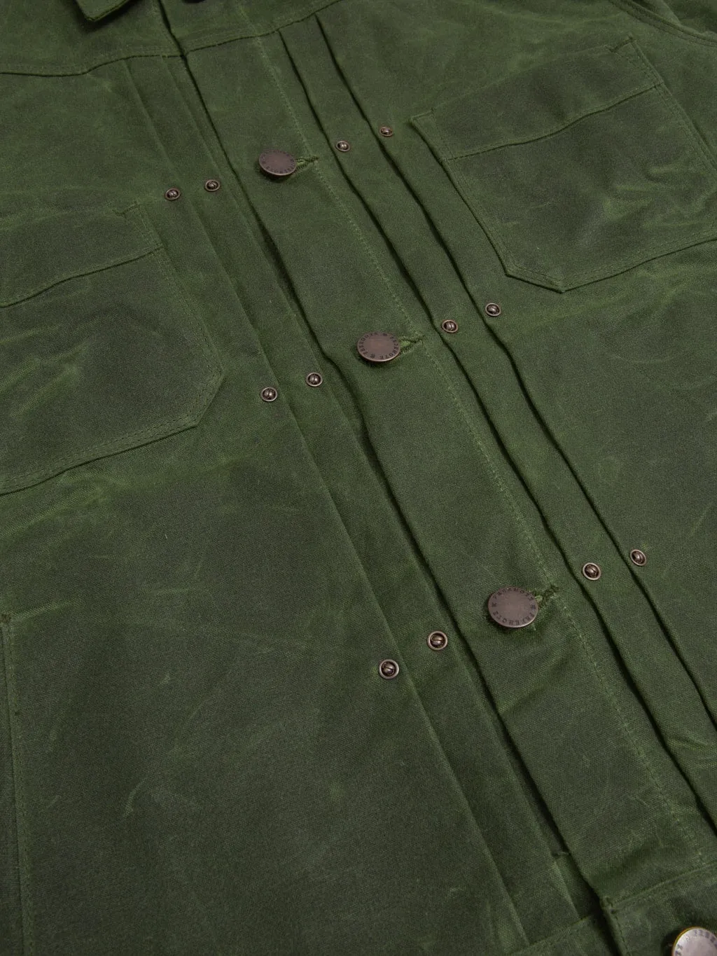 Freenote Cloth Riders Jacket Waxed Canvas Olive