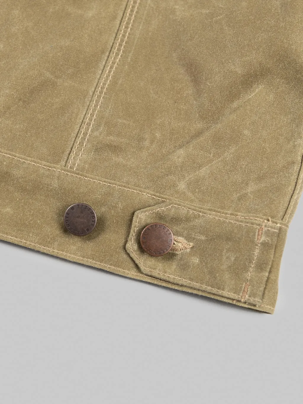 Freenote Cloth Riders Jacket Waxed Canvas Tobacco Brown Interior