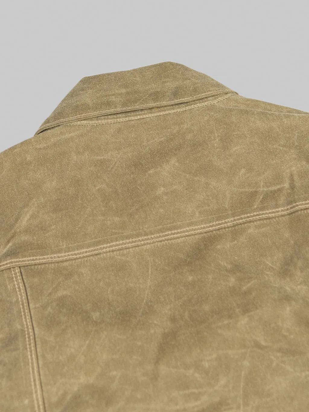 Freenote Cloth Riders Jacket Waxed Canvas Tobacco Brown Interior
