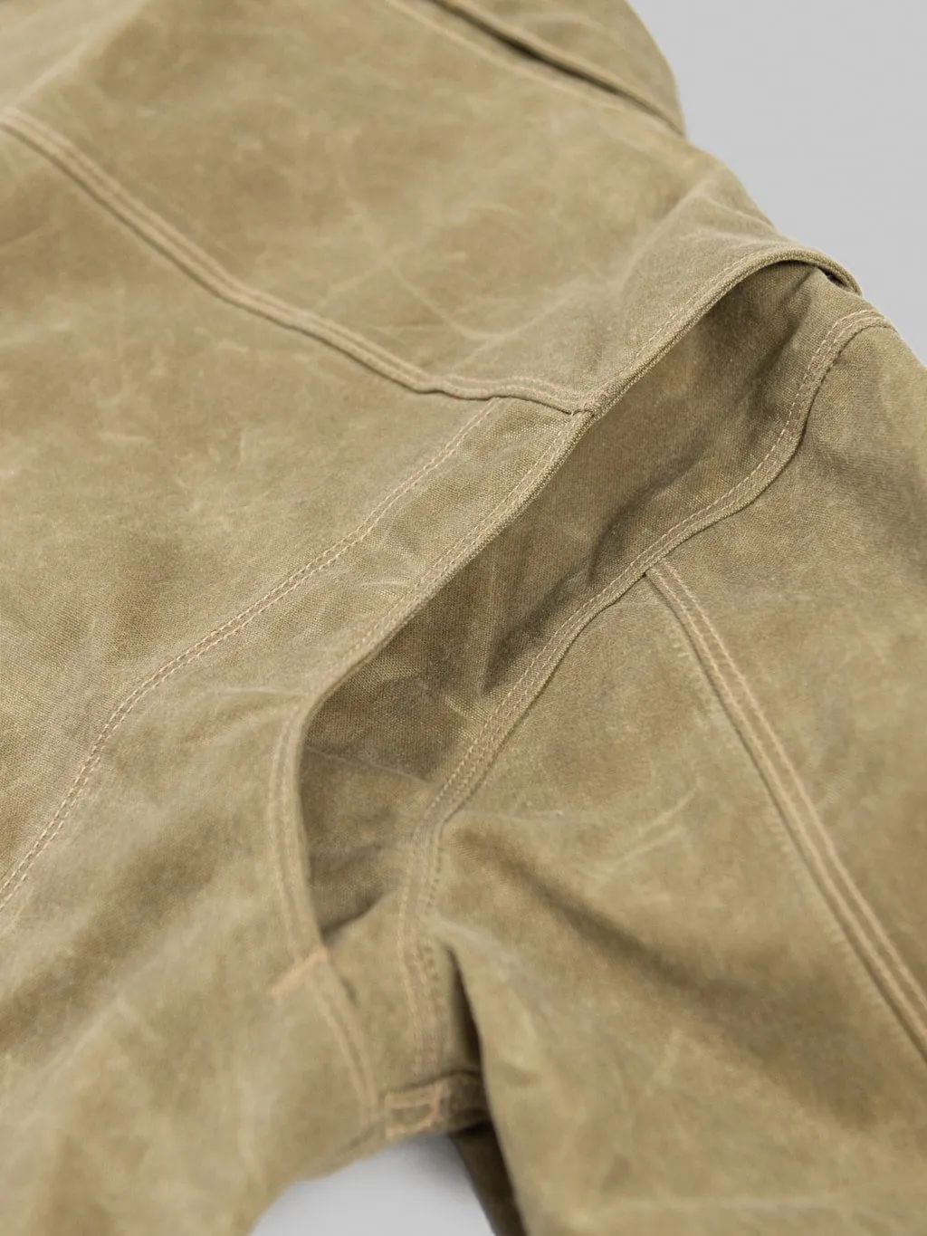 Freenote Cloth Riders Jacket Waxed Canvas Tobacco Brown Interior