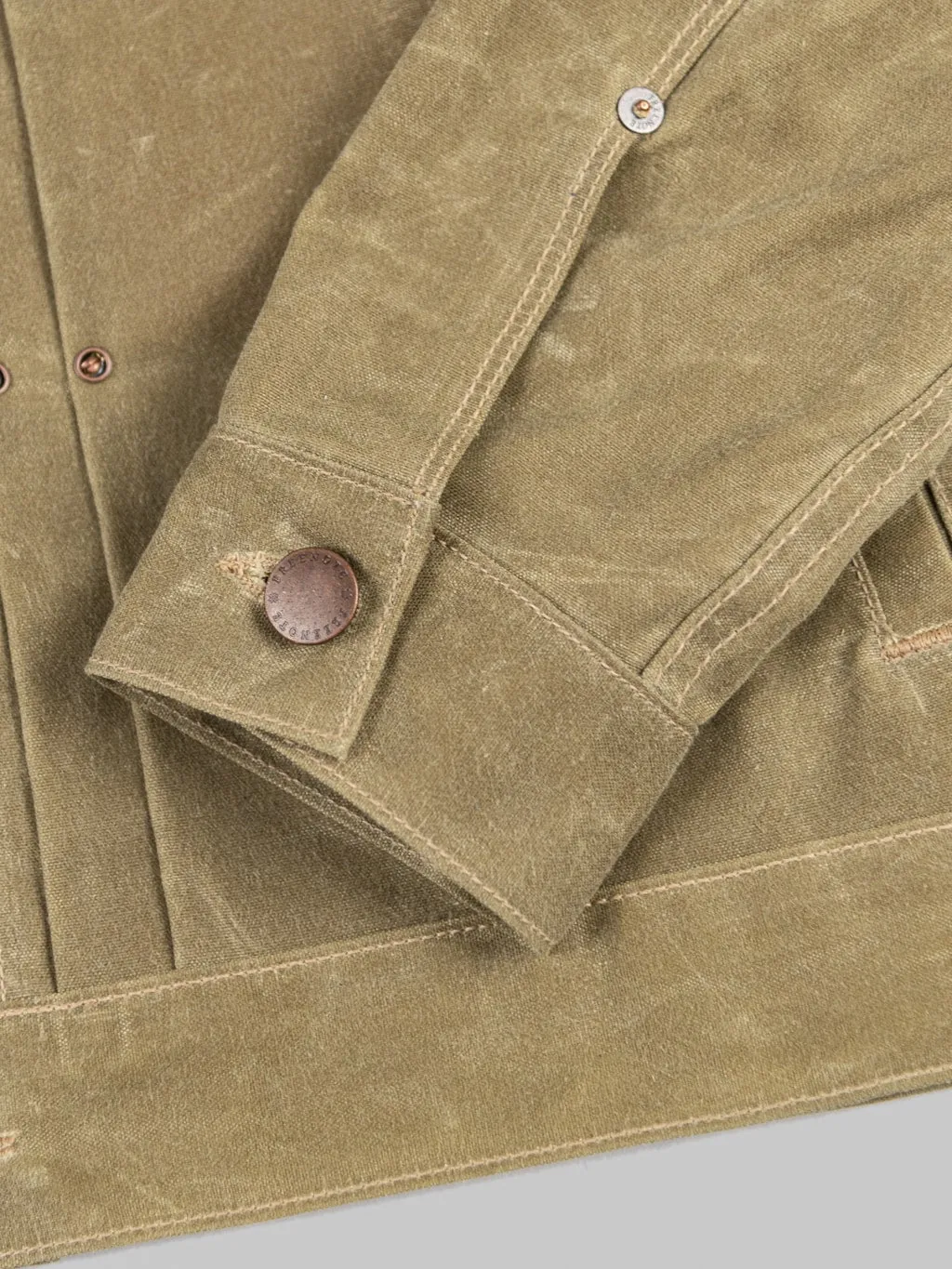 Freenote Cloth Riders Jacket Waxed Canvas Tobacco Brown Interior