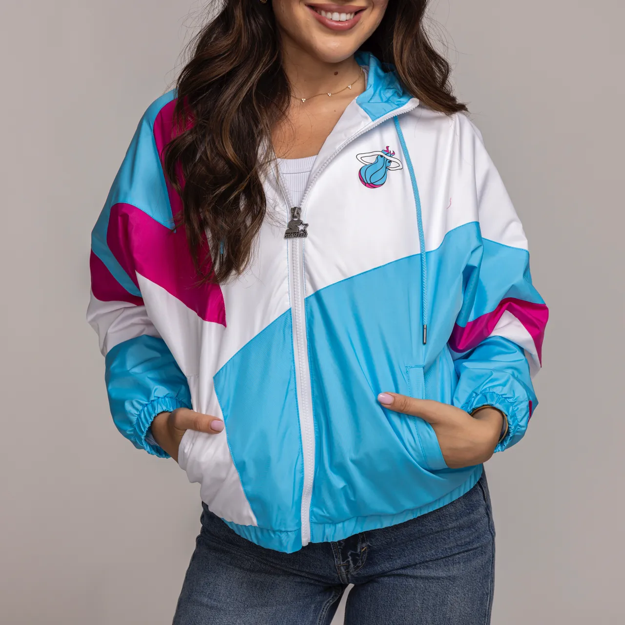 G-III Sports Miami HEAT Original Vice Women's Full Zip Starter Jacket