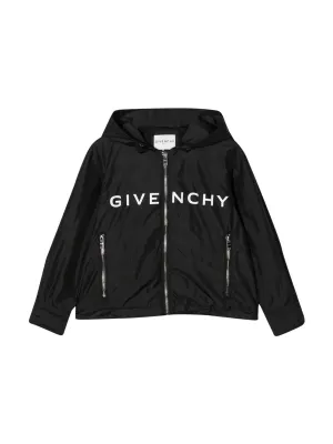 Givenchy Kids Logo Embroidered Zip-Up Jacket
