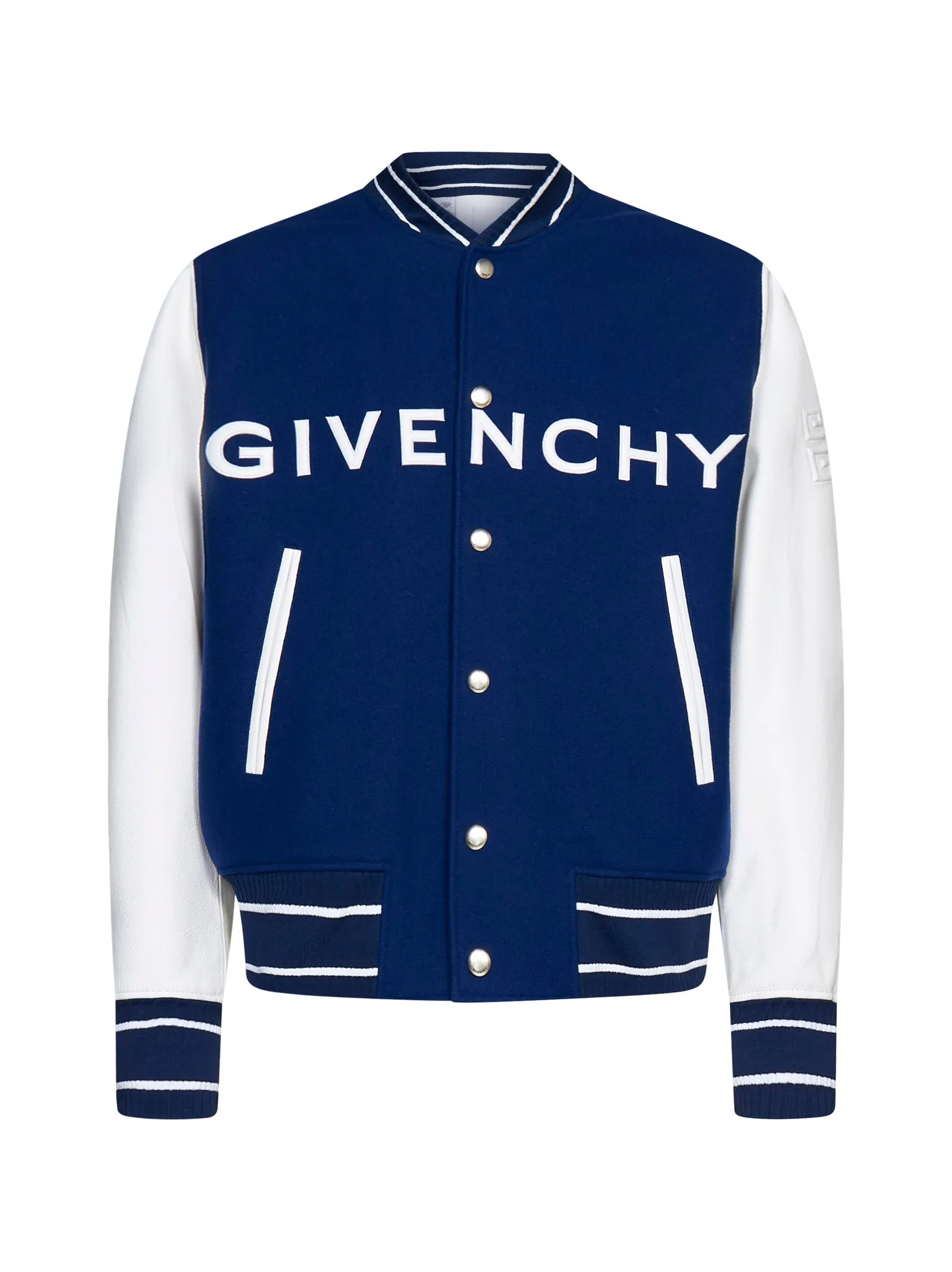 Givenchy Two-Tone Logo Printed Buttoned Jacket