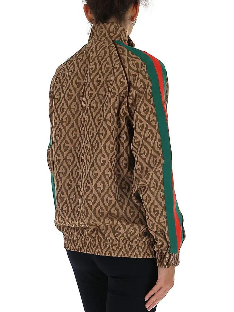Gucci G Rhombus Zipped Stripe Detail Jacket