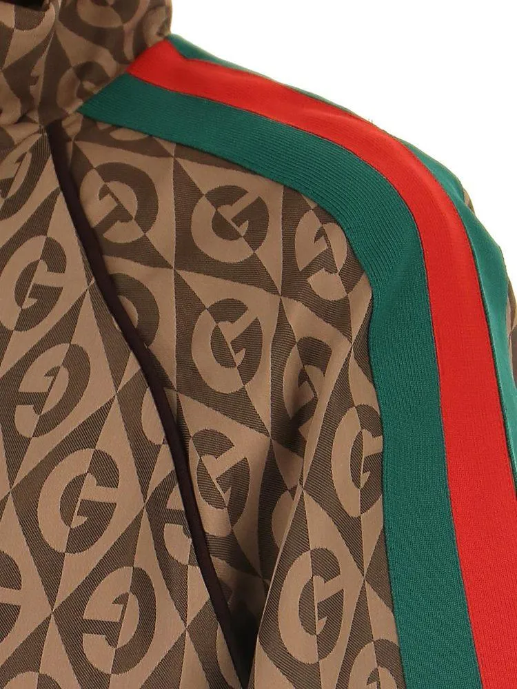 Gucci G Rhombus Zipped Stripe Detail Jacket