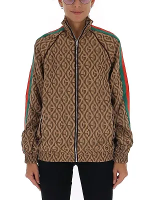Gucci G Rhombus Zipped Stripe Detail Jacket