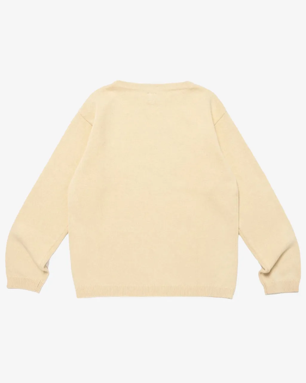 Heart Knit Sweater Beige