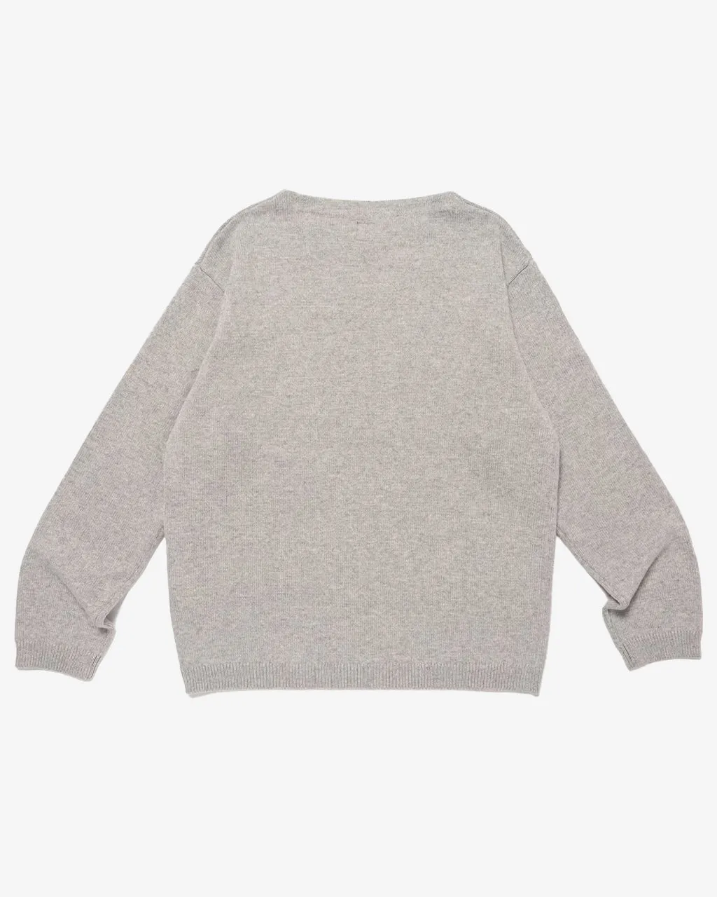 Heart Knit Sweater Gray