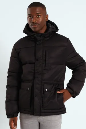 Hooded Puffer - Black