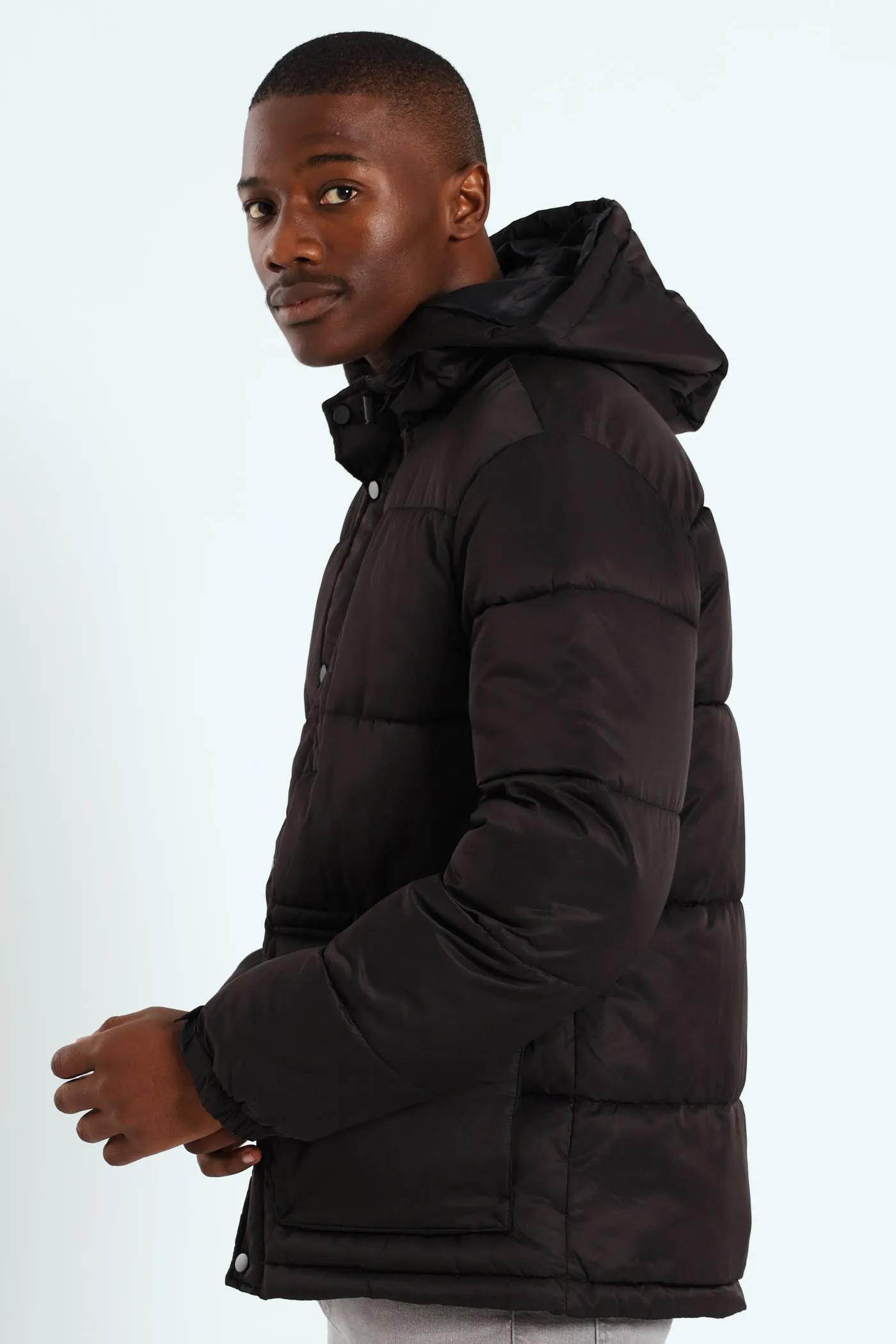 Hooded Puffer - Black