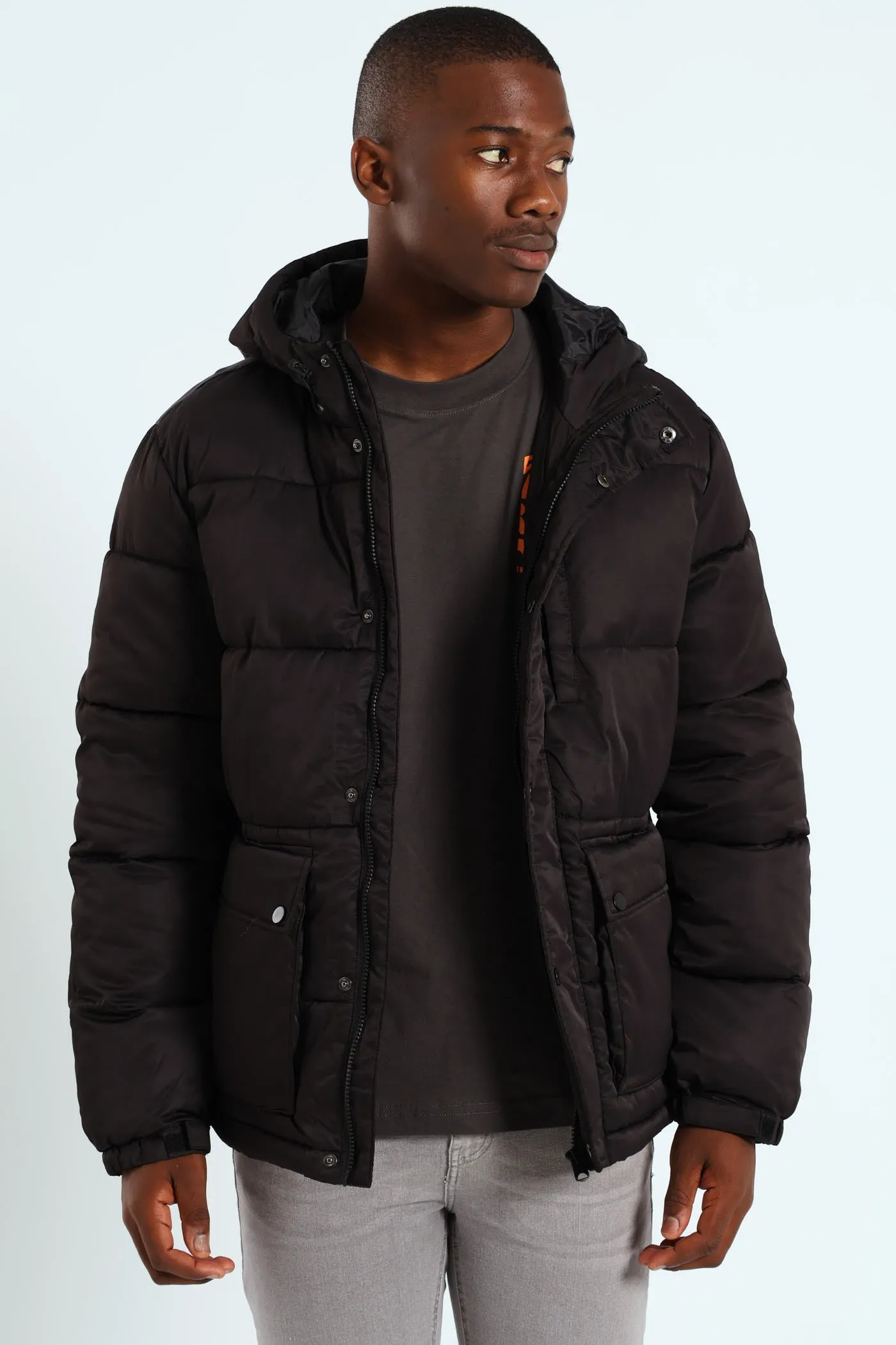 Hooded Puffer - Black