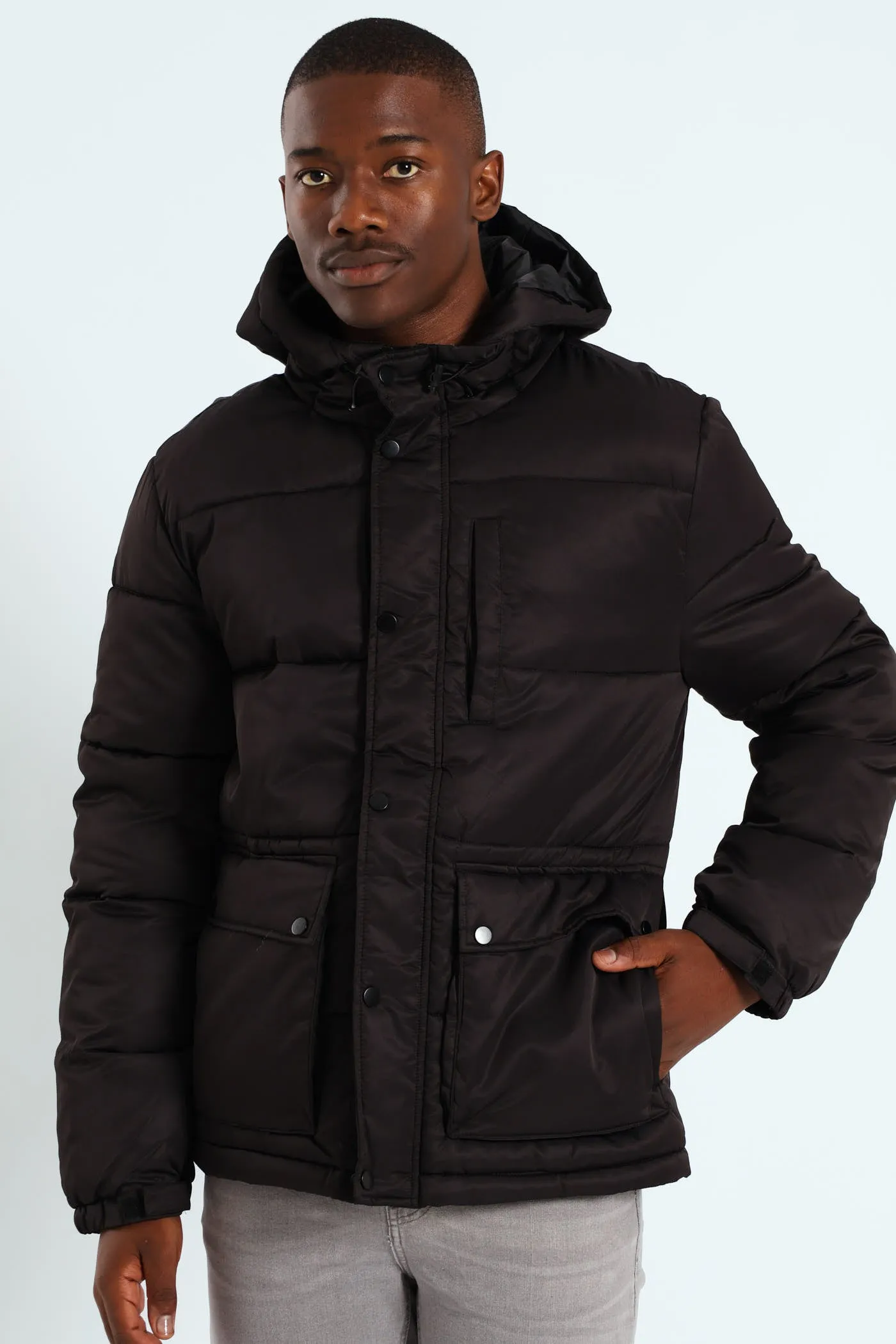 Hooded Puffer - Black
