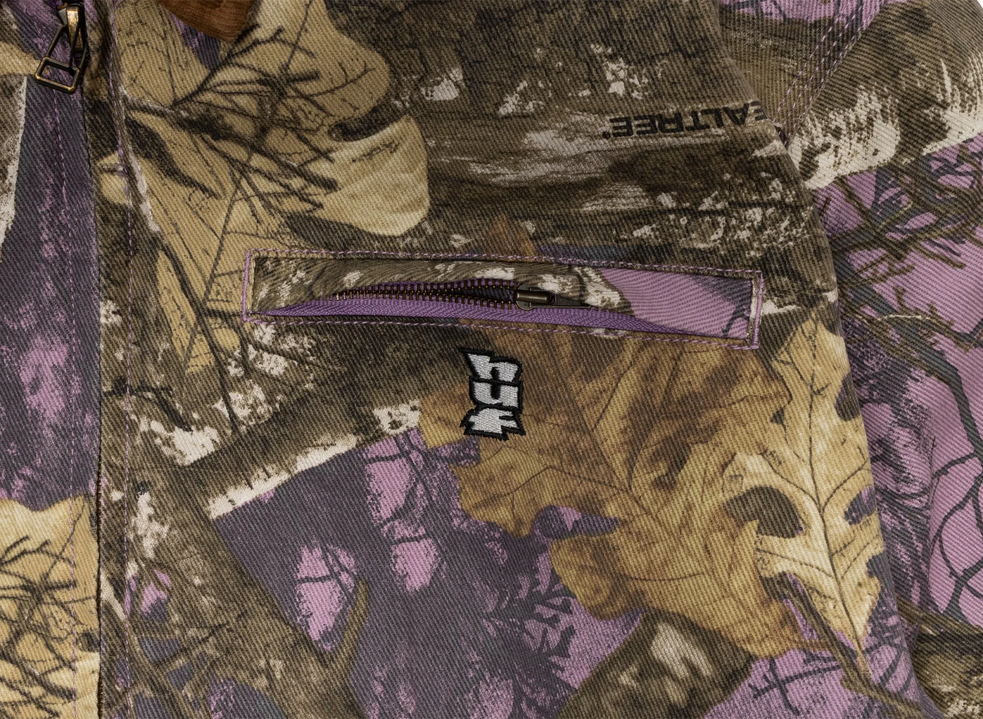 HUF x Realtree Megablast Work Jacket in Lilac xld