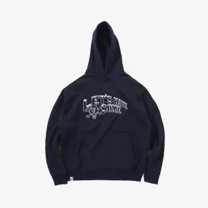 Icecream | EMBROIDERED LOGO COTTON HOODIE  { NAVY