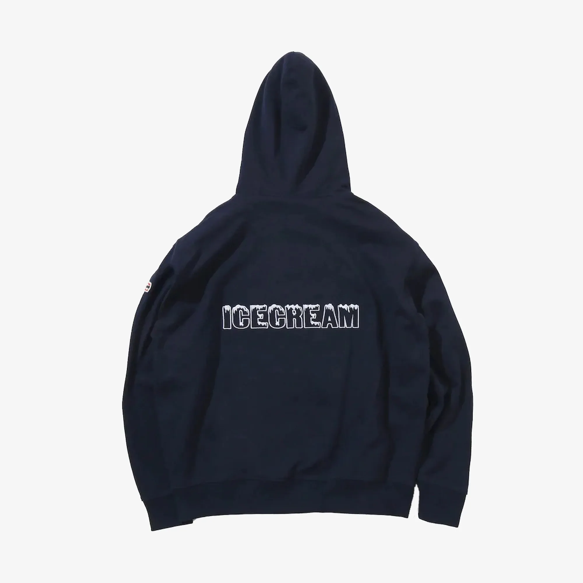 Icecream | EMBROIDERED LOGO COTTON HOODIE  { NAVY