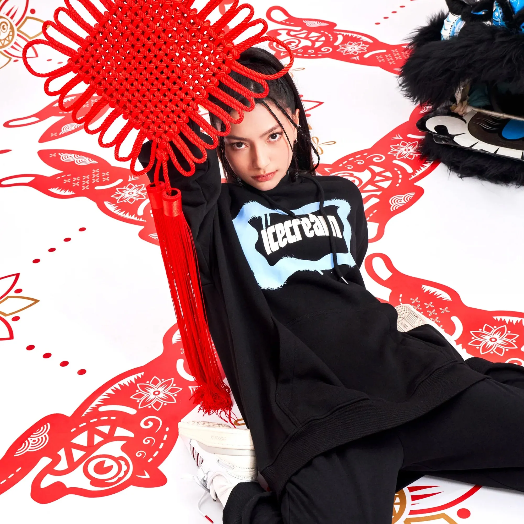 Icecream | FIRECRACKER HOODIE  { BLACK