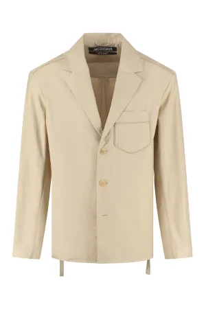Jacquemus V-Neck Single Breasted Blazer