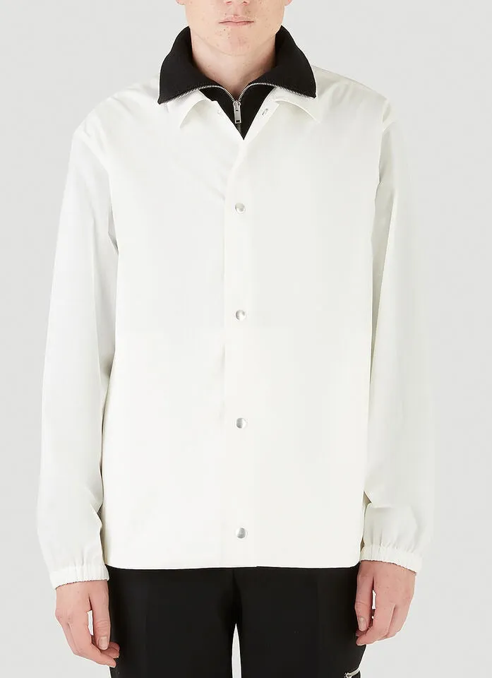 Jil Sander Logo Printed Drawstring Overshirt
