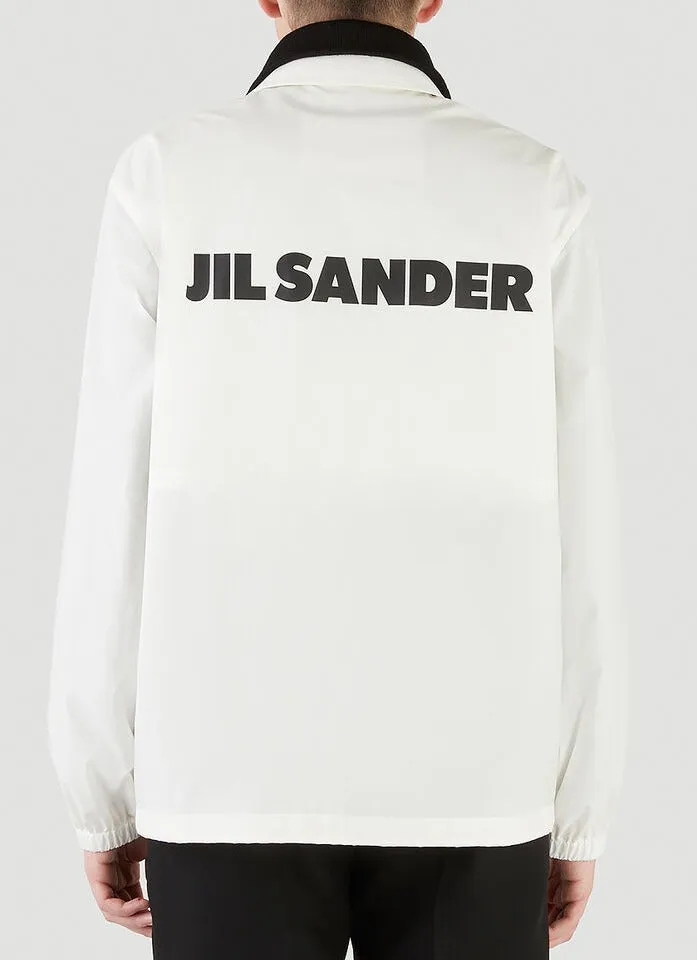 Jil Sander Logo Printed Drawstring Overshirt